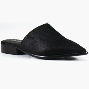 NIB Diba True High Up Mule Women's Size 6 Black Calf hair
